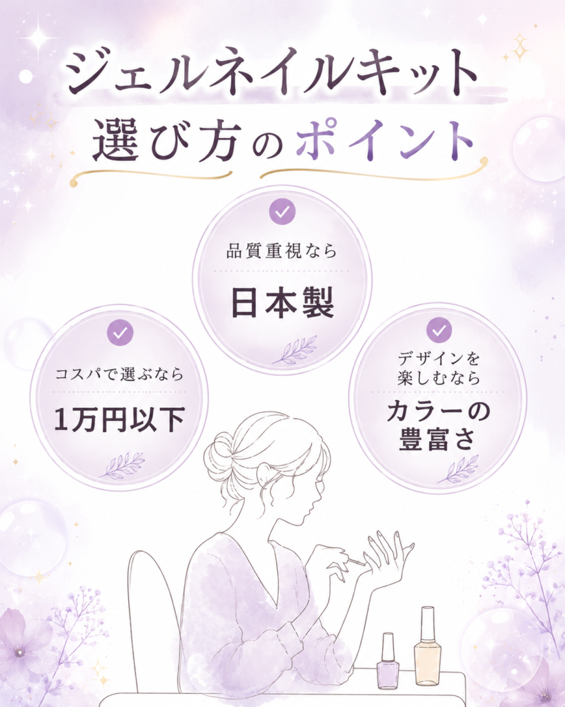 ジェイネイルキット選び方のポイント