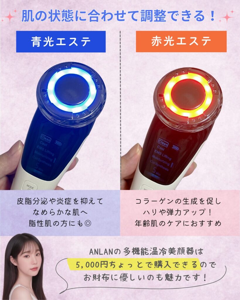 ANLAN美顔器 赤光・青光エステ