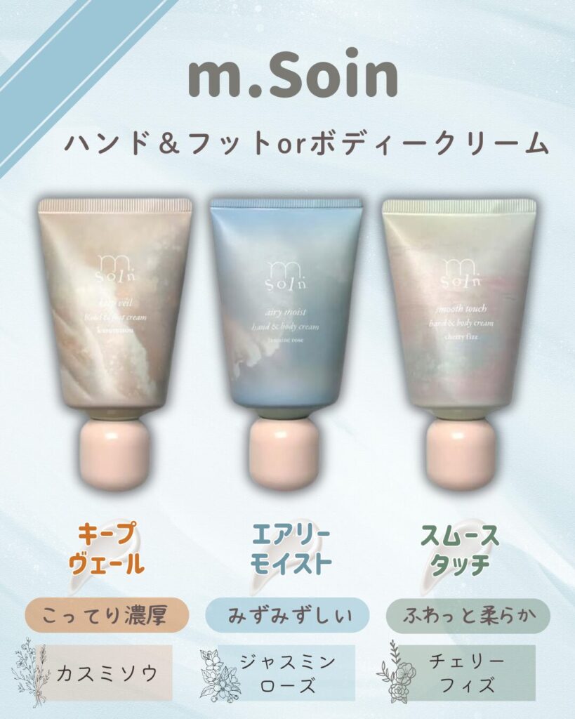 m.Soinのハンドクリーム