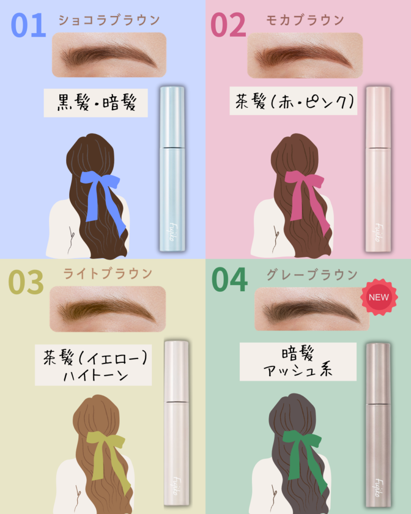 フジコ眉ティント色選びのポイント