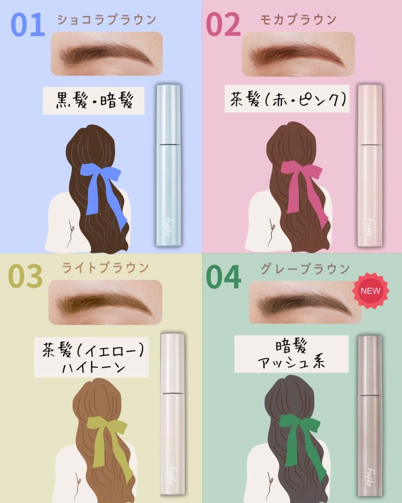 フジコ眉ティント色選びのポイント