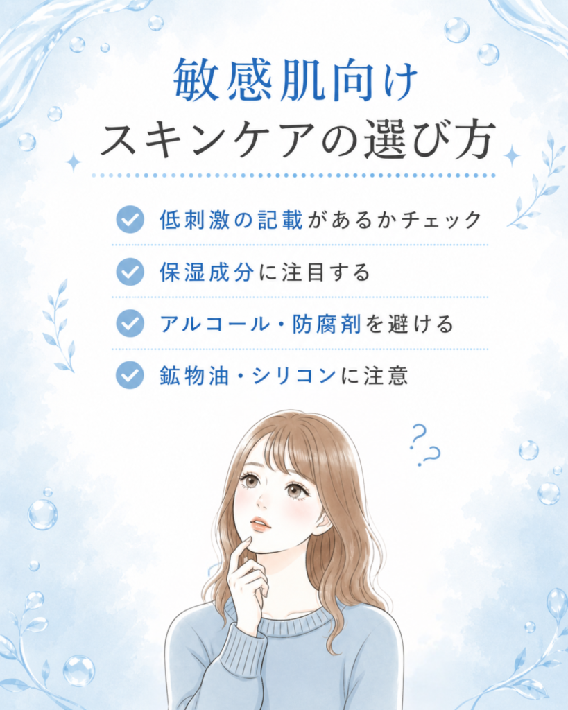 敏感肌向けスキンケアの選び方