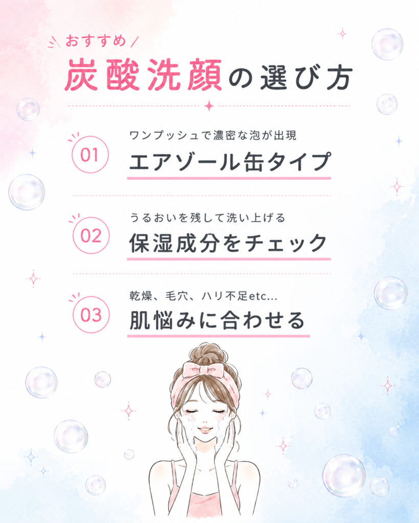 炭酸洗顔の選び方をチェック