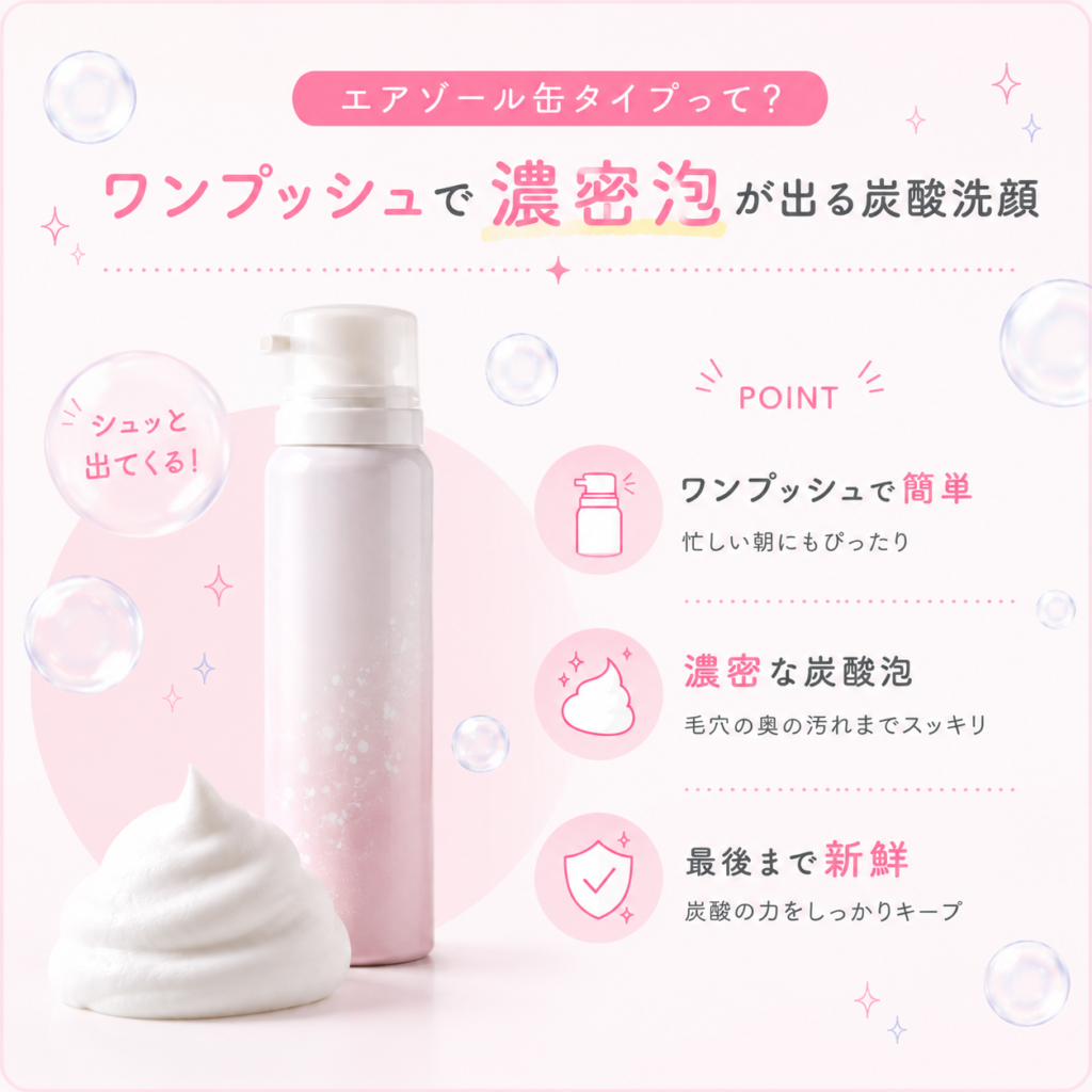 濃密な泡が出現!エアゾール缶タイプ
