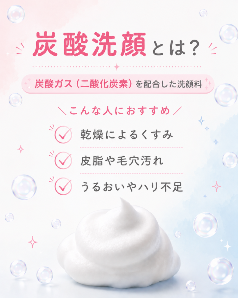 炭酸洗顔とは?どんな人におすすめ?