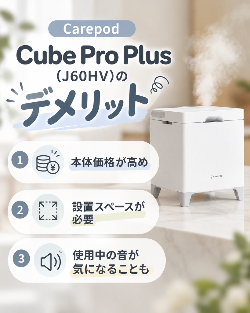 Carepod Cube Pro Plus（J60HV）のデメリット